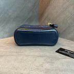 Chanel  Wander Small Blue and Black Color-Blocked Chain Bag 26 with Card