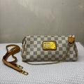 LV/Louis Vuitton White Checkerboard EVA Chain Bag Can be Worn Crossbody 99% New Size 24*12
