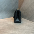 Chanel cf Square Fat Black silver sheepskin chain bag, 17 opening type, three-dimensional inside clean