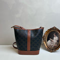 Celine Vintage Bucket Bag Shoulder Bag 99% New Size: 18x22 Leather Material