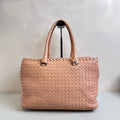 bv/ Bottega Veneta 97 New Classic Grapefruit Color Woven Handheld Shoulder Bag Lightweight and Burdenless Size 33*23