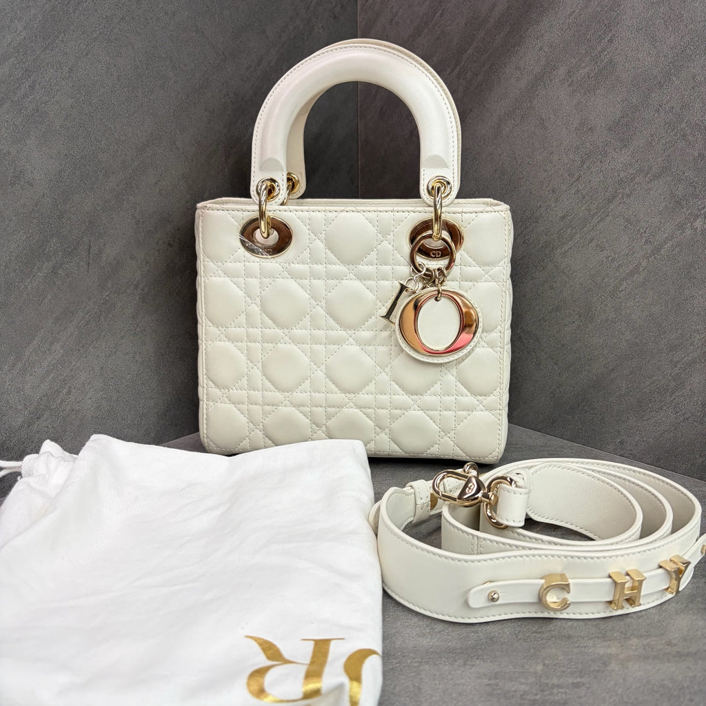 Dior /Dior Princess Diana four-check white gold sheepskin vine Check 22-year code