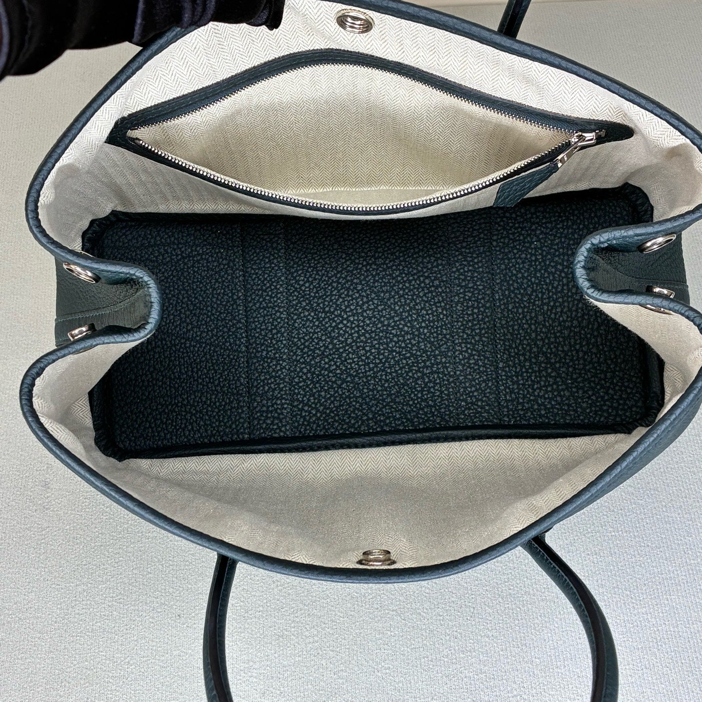 Hermes Garden Party 30 Almond Green Silver Buckle, Z Stamp, 99% New, Size 30*20