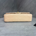 Chanel CF Medium Beige Lambskin, 15-series with authenticity card, structured shape, in stock at favorable price