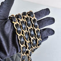 Chanel 99 New 13-inch Jumbo CF Black Gold Pebbled Leather Single Flap Size 30*18