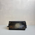 BALLY Black Gold Diamond Pattern Handbag Like New Size: Width at Top 34 cm, Width at Bottom 25 cm, Height 21 cm