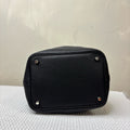 Hermes Frame P Engraved Basket 18 Black Silver Calfskin 99% New