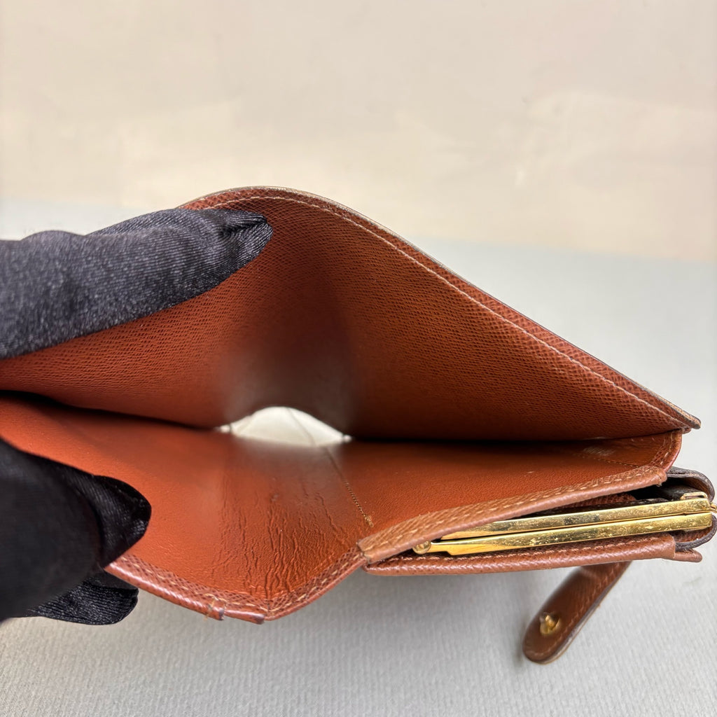 Louis Vuitton Monogram Viennois Double Fold Wallet Coated Canvas and Leather
