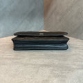 Chanel woc black silver-clasp sheepskin chain bag, 18 kai, no card