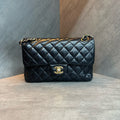 Chanel cf small black gold sheepskin chain bag, 18 kai, no card