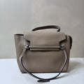 Celine Belt Series Catfish Bag, milk white lychee grain cowhide, large size 29*21cm.