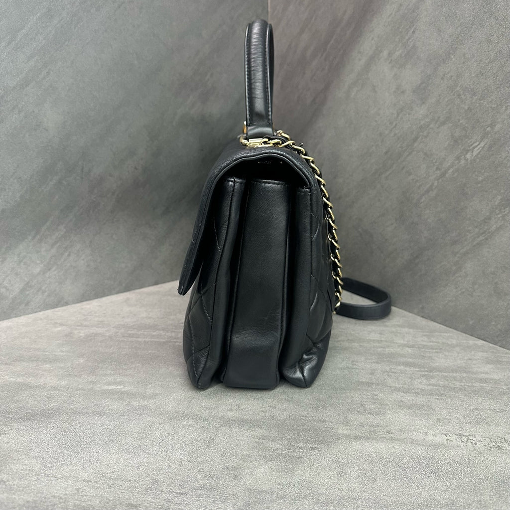 Chanel Trendy CC Black and Gold Handle, Large Size, 23 Series