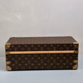 LV Louis Vuitton 99% New 2020 Brown Monogram Hard Case Decorative Box with Full Monogram Print and Wooden Bottom. Suitable for storage, display, and collection. Exquisite craftsmanship in details.