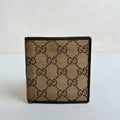 Gucci GG Pattern Bi-fold Wallet Brown Canvas Size 10*10