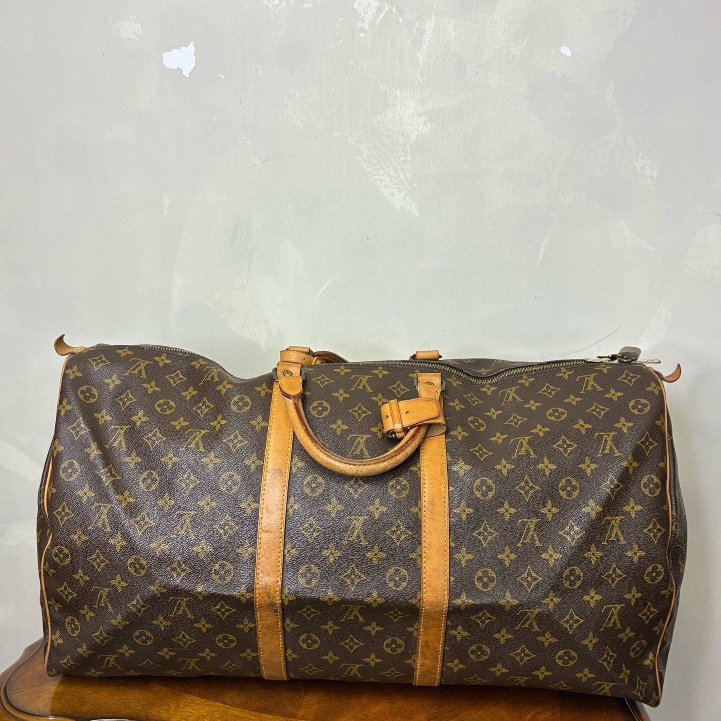 LV Louis Vuitton Keepall 55 Monogram Canvas Travel Bag 1991 60x27x34cm