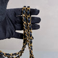 Chanel Black Gold CF Small Size 2 Opening Pre-owned Dimensions 23*15 98% New Original Condition Lambskin