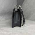Chanel Le Boy medium-large black and silver calfskin bag, 19th series no card, structured shape, clean interior, original condition