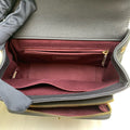 Chanel Litchi Calfskin Black Messenger Bag with Gold Hardware, includes card, approximately 23*17 cm.