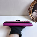 Valentino Rockstud Chain Wallet on Chain with shoulder strap, rose pink, gold studs, size 23*11cm.