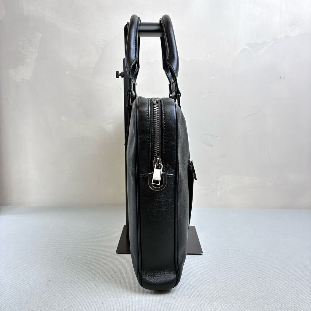 Dior Homme Black Full Leather Briefcase 98% New Size 39×30