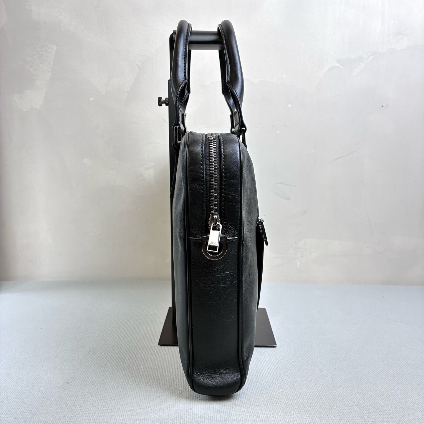 Dior Homme Black Full Leather Briefcase 98% New Size 39×30