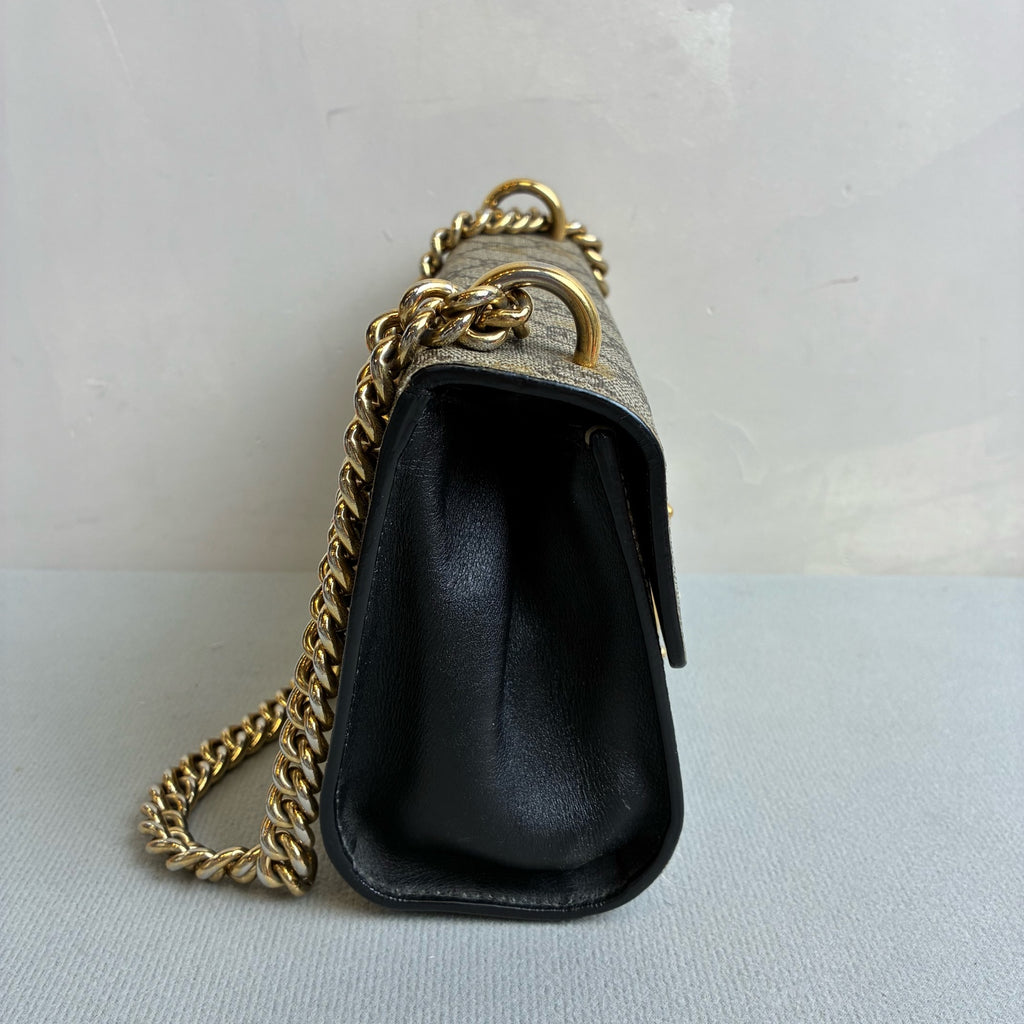 Gucci Limited Edition Bee Gold Foil Padlock Small Sun Moon Box Shoulder Crossbody Bag Size 20*12*8