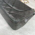 Chanel CF Jumbo Black Gold Lambskin Chain Bag 15 Opening