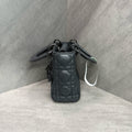 Dior Lady Dior 3-grid Matte Black Sheepskin, 2020 serial code, original condition