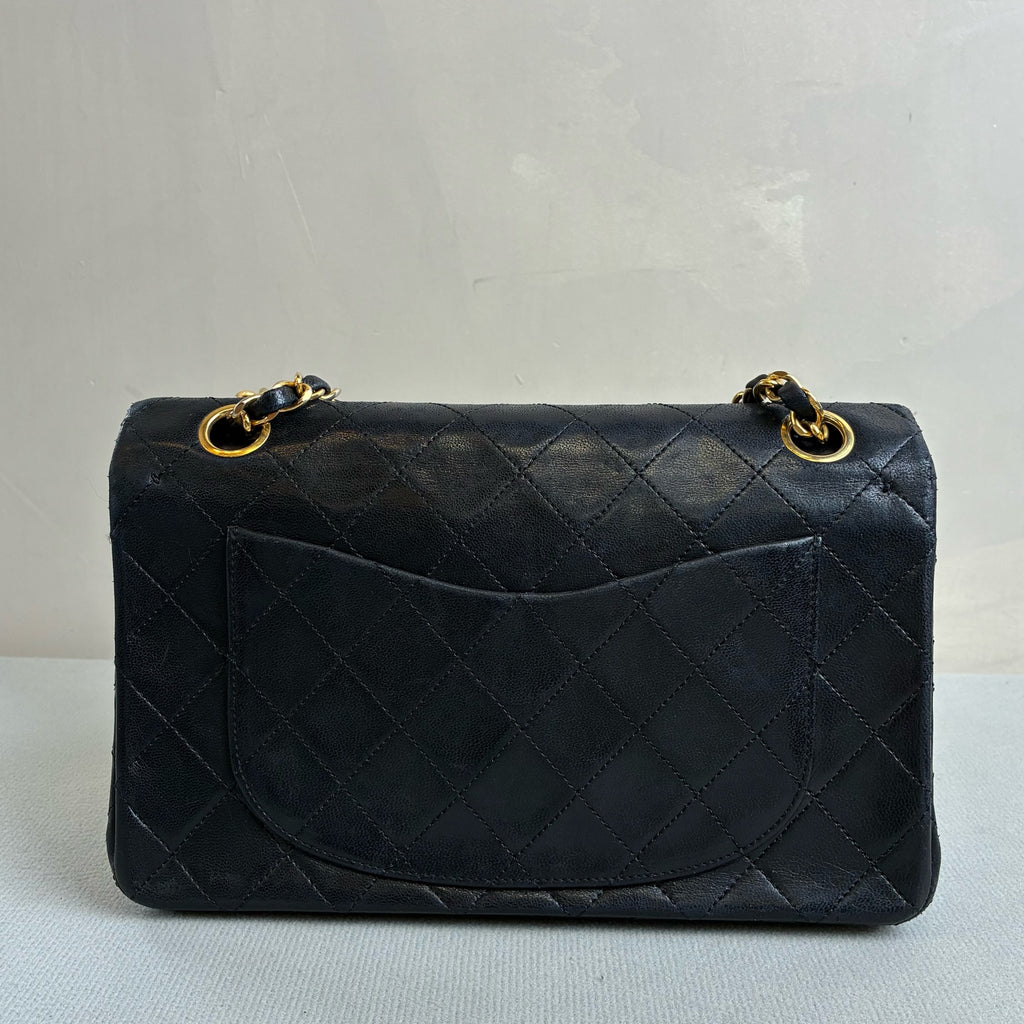 Chanel Black Gold CF Small Size 2 Opening Pre-owned Dimensions 23*15 98% New Original Condition Lambskin
