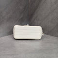 Chanel CF Square Pouch White V-Pattern Lambskin Silver Hardware Chain Bag + 30% Off + Includes Card