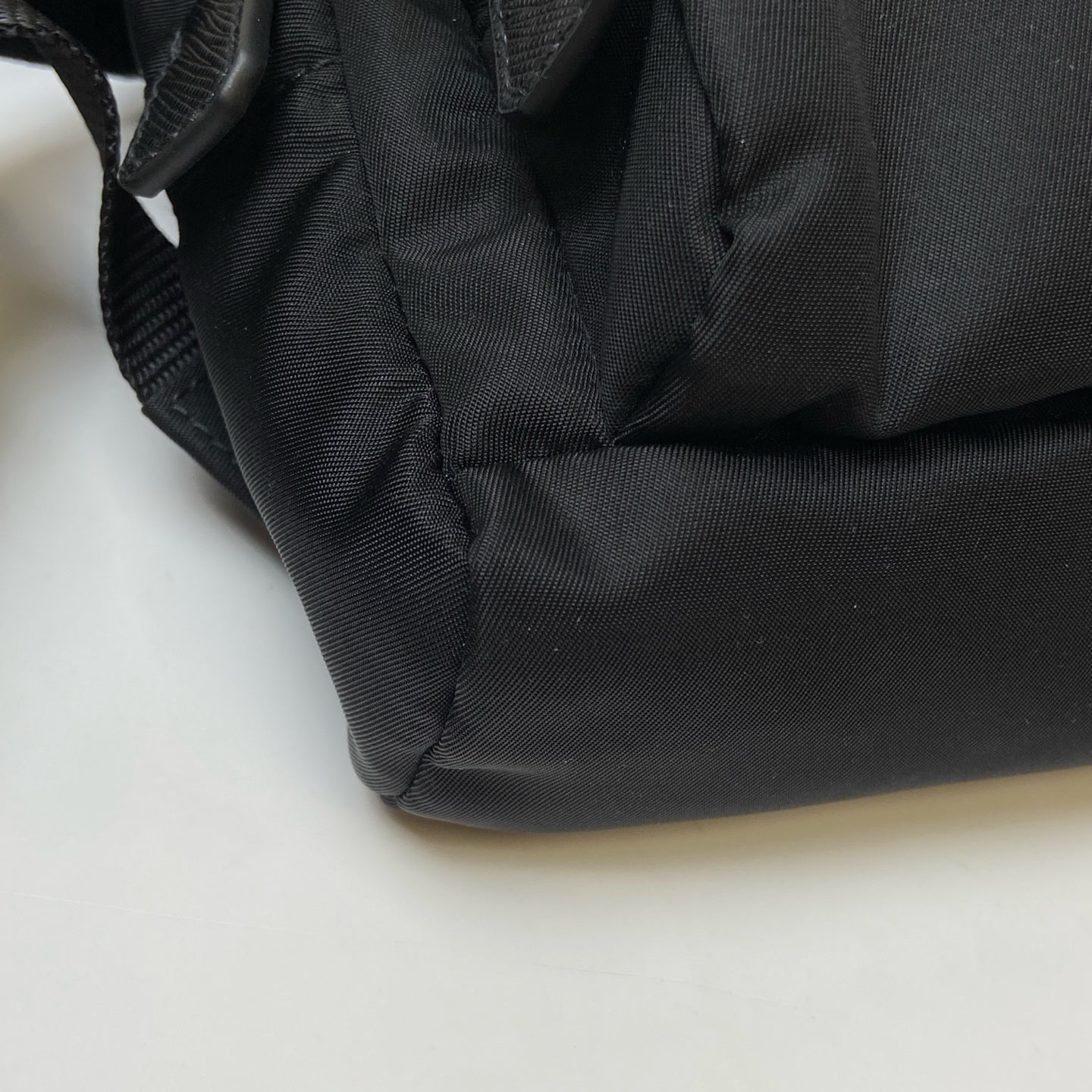 Prada Black and Silver Nylon Multifunctional Backpack Show Style, Backpack in 99% New Condition Dimensions: 22×17 Black and Silver Nylon Material