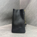 Chanel GST Litchi Leather Black and Gold 16 Opening Card Bag, Perfect Bag Shape
