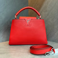 LV Capucines BB, 2014 red version, structured silhouette, clean interior, in stock