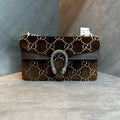Gucci Medium Dionysus Dark Brown Velvet Black Label 023 Original Condition