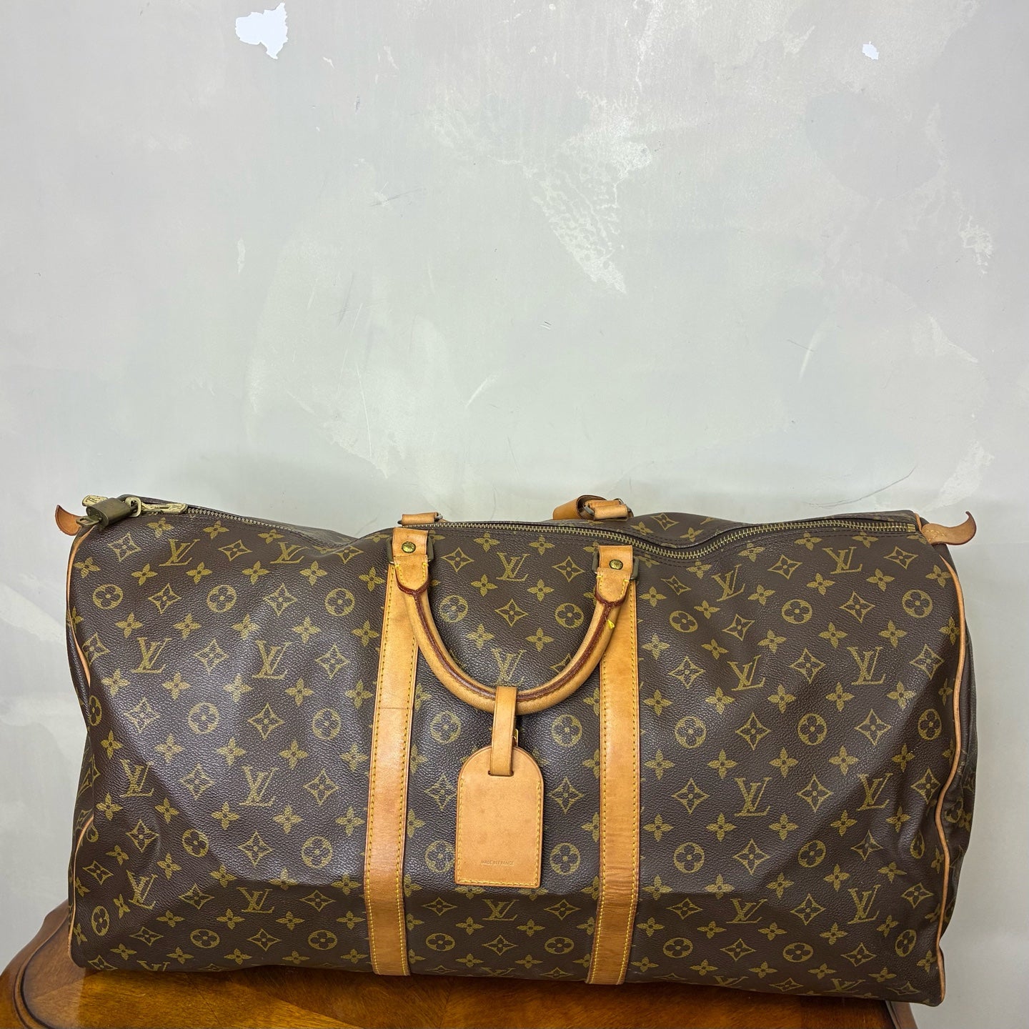 LV Louis Vuitton Keepall 55 Monogram Canvas Travel Bag 1991 60x27x34cm
