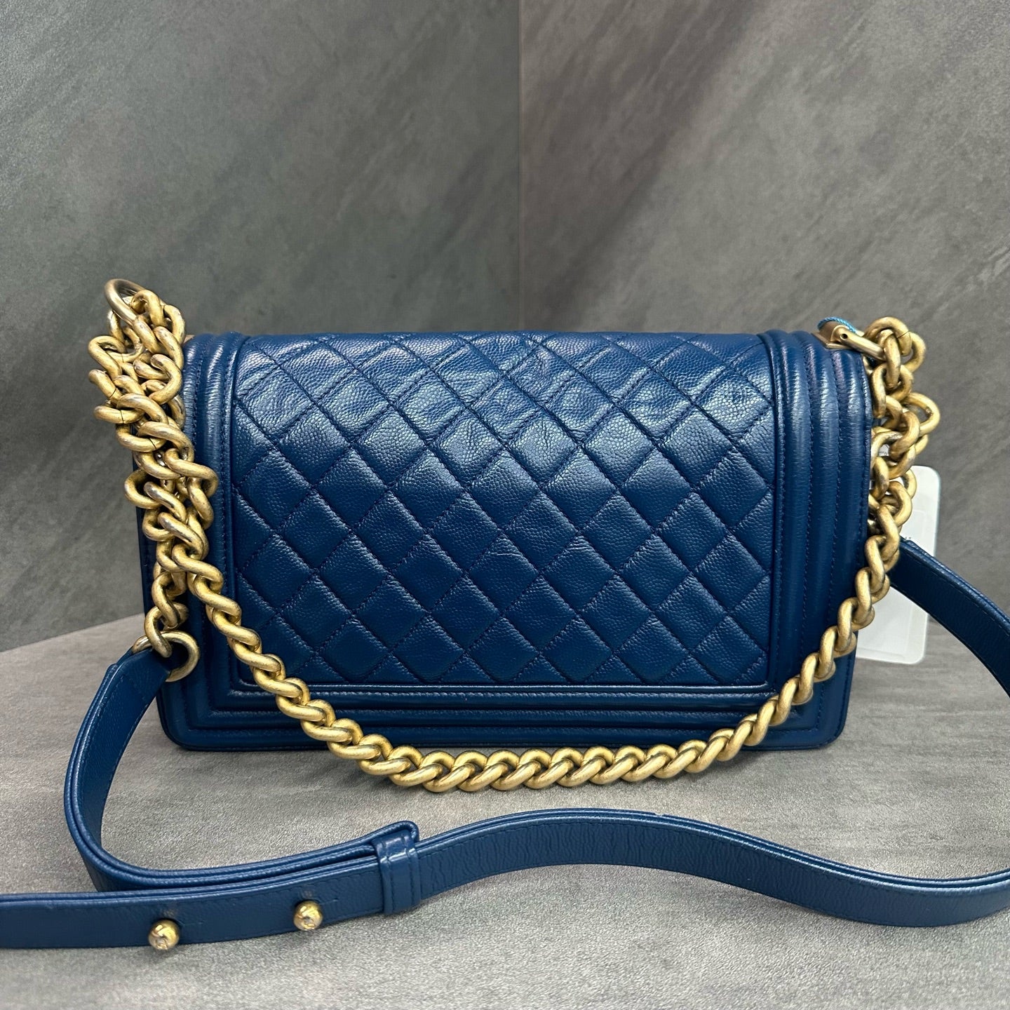 Chanel leboy blue lizard skin 23 series no card three-dimensional clean interior in stock