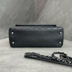 CHANEL Coco Handle Black Gold Lizard Skin Gold Hardware Tote Bag Red Lizard Handle Crossbody Bag 23 Series