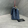 Chanel Cocohandle Blue Gold Small Red Handle 27-Open with Card