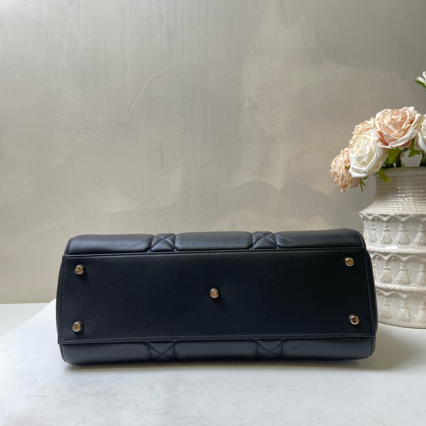 Dior Lady D-sire Diadem Bag 24-Year Shoulder Bag Black with Gold Hardware Pre-owned Condition Size 35*23 Accessories Included