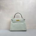 Hermès Kelly 28 in Ice Grey with Gold Hardware, B Stamp, Pre-owned condition, Dimensions 28/10/22 cm, Retail Price 120,000.