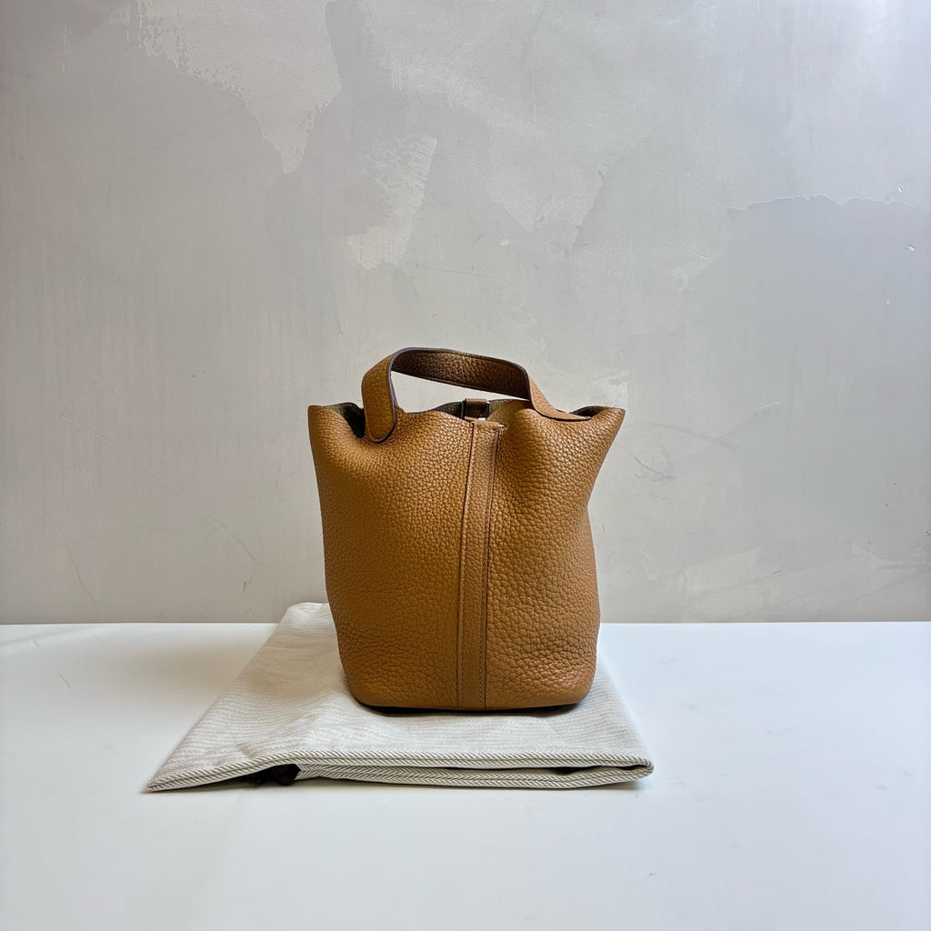 Hermès Picotin 18 Basket, Biscuit Color, Y Stamp, Like New, Size 20*20