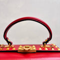 Valentino Red Box Rivet Bag with Adjustable Shoulder Strap Size 18.5*11.5