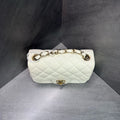 CHANEL White Gold Square Fat Chip style