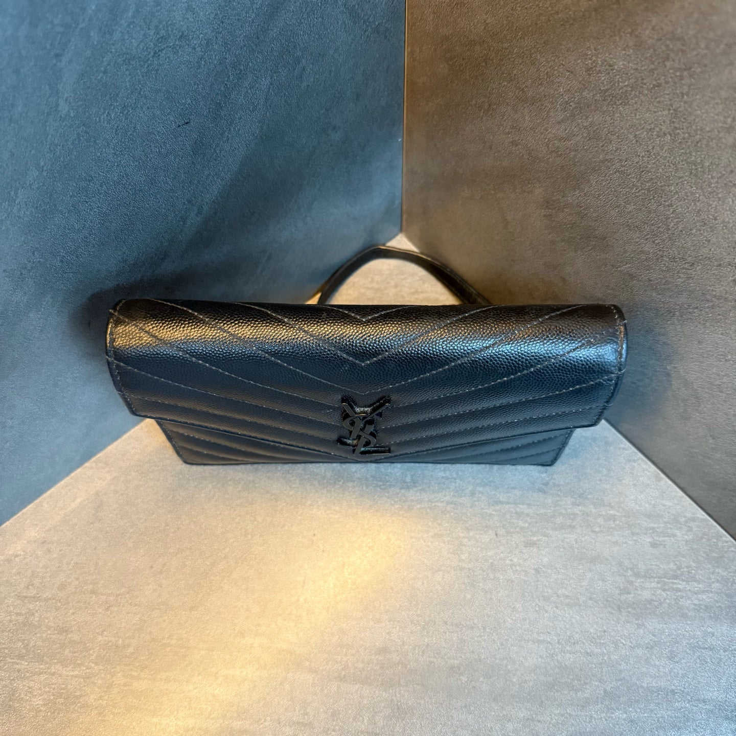 Saint Laurent black so black envelope bag