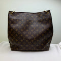 LV/Louis Vuitton Classic Monogram Hobo Tote Bag Same Model as HyunA 99% New Size 32x13x36