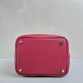 Hermès Y刻 Picotin 18 Basket Bag in Burgundy with Gold Hardware, Size 18*19