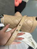 Dior Lady Dior Mini with 4 compartments, pink with gold-tone hardware, emblem shoulder strap, serial number starting with 17, serious buyers only.
