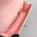 Chanel CF Mini 23K Cherry Blossom Pink Handle Chip Bag with Gold Woven Handle Classic Diamond Pattern Chain Shoulder Strap