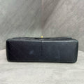Chanel cf jumbo Black Gold sheepskin chain Bag 24 kai
