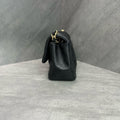 Chanel CF Mini Black Gold Lambskin Chain Bag 27 Opening, Structured Shape, Clean Interior